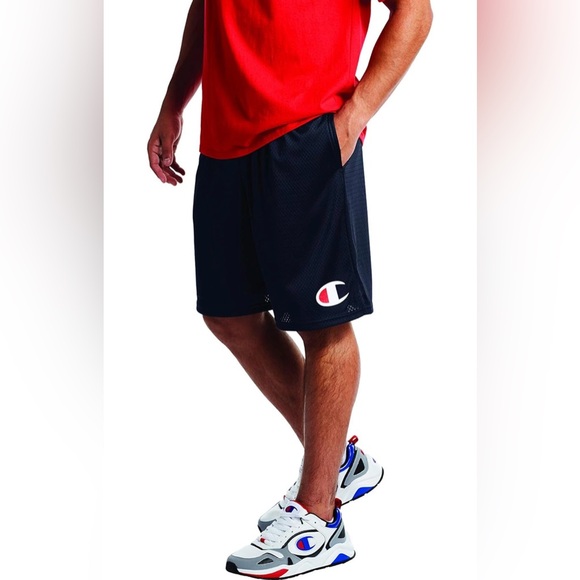 Champion Men's Athletic Mesh Shorts Size Medium  Navy Blue. - Picture 1 of 12